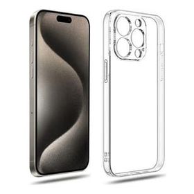Kvy iPhone 15 Pro Kamera Korumalı Süper Silikon Şeffaf Kılıf