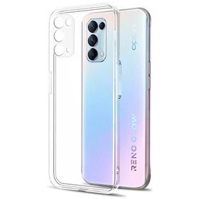 Kvy Oppo Reno 5 Kamera Korumalı Süper Silikon Şeffaf Kılıf
