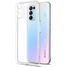 Kvy Oppo Reno 5 Kamera Korumalı Süper Silikon Şeffaf Kılıf