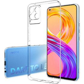 Kvy Realme 8 Kamera Korumalı Süper Silikon Şeffaf Kılıf