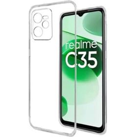 Kvy Realme C35 Kamera Korumalı Süper Silikon Şeffaf Kılıf