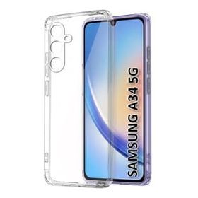Kvy Samsung Galaxy A34 Kamera Korumalı Süper Silikon Şeffaf Kılıf