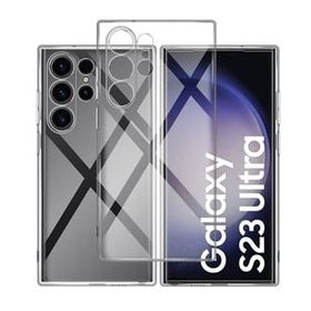 Kvy Samsung Galaxy S23 Ultra Kamera Korumalı Süper Silikon Şeffaf Kılıf