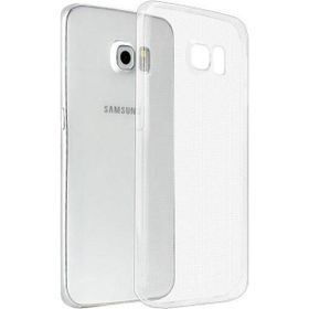 Kvy Samsung Galaxy S6 Edge Kamera Korumalı Süper Silikon Şeffaf Kılıf