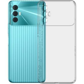 Kvy Tecno Pova 3 Kamera Korumalı Süper Silikon Şeffaf Kılıf
