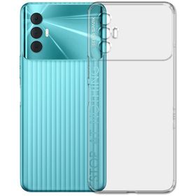 Kvy Tecno Pova 3 Kamera Korumalı Süper Silikon Şeffaf Kılıf