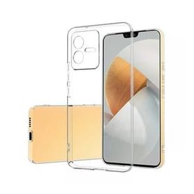 Kvy Vivo Y22S Kamera Korumalı Süper Silikon Şeffaf Kılıf