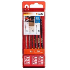 KWB 49615630 6 parça Dekupaj Testere T Uç Bıçak Seti