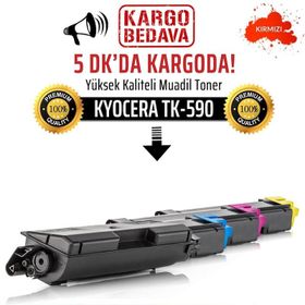 Kyocera TK-590 Kırmızı Muadil Toner