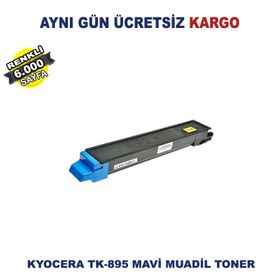 Kyocera TK-895C FS-C8020 FS-C8025 FS-C8520 FS-C8525 Mavi Muadil Toner