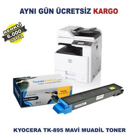 Kyocera TK-895C FS-C8020 FS-C8025 FS-C8520 FS-C8525 Mavi Muadil Toner