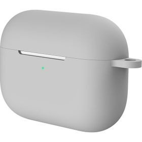 Kyver Apple Airpods Pro Gri Silikon Koruyucu Askılı Kılıf