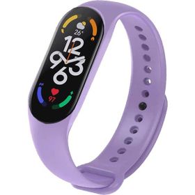 Kyver Xiaomi Mi Band 7 ile Uyumlu Lila Silikon Kordon