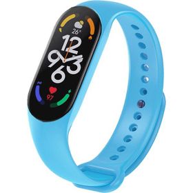 Kyver Xiaomi Mi Band 7 ile UyumluAçık Mavi Silikon Kordon