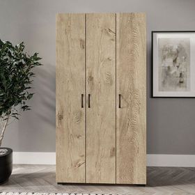 Kzn Home 3 Kapaklı Mdf Meşe Gardırop