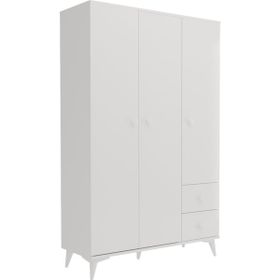 Kzn Home Akasya 3 Kapaklı 2 Çekmeceli Mdf Gardrop