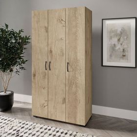 Kzn Home Soft 3 Kapaklı Meşe Gardırop
