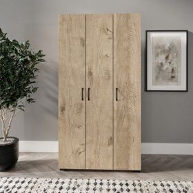 Kzn Home Soft 3 Kapaklı Meşe Gardırop