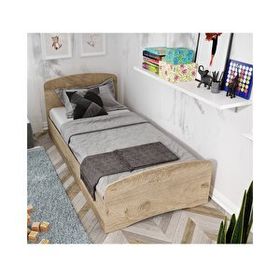 Kzn Home Soft Meşe Tek Kişilik Mdf Karyola