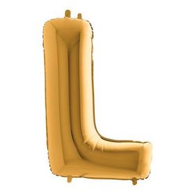 L Harf Altın Renk 100 cm Folyo Balon