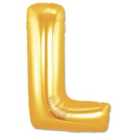 L Harf Altın Renk 100 cm Folyo Balon