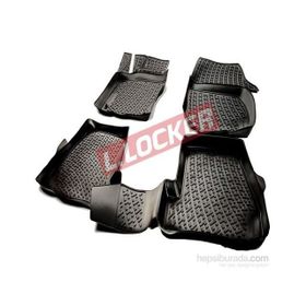L.Locker Bmw 5 Serisi F10 2009-2013 Bej 3D Araca Özel Havuzlu Paspas