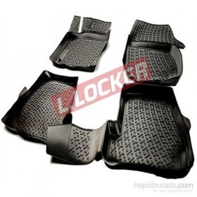 L.Locker Bmw 5 Serisi F10 2009-2013 Bej 3D Araca Özel Havuzlu Paspas