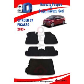 L.Locker Citroen C4 Picasso 2013 Sonrası 3D Bagaj Havuzu Paspası