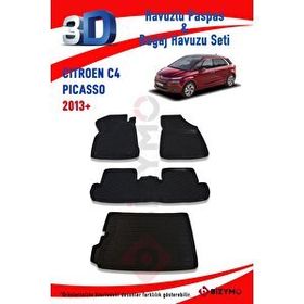 L.Locker Citroen C4 Picasso 2013 Sonrası 3D Bagaj Havuzu Paspası