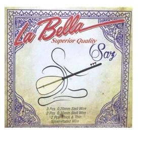 La Bella 0,20 Uzun Sap Bağlama Takım Tel