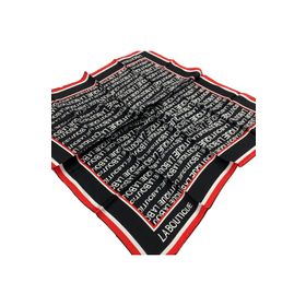 La Boutique 1631-01 Siyah Harf Desenli Sura İpek Eşarp