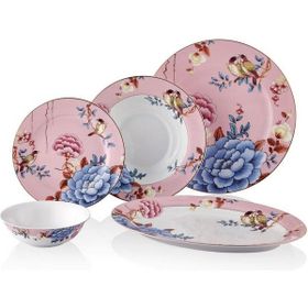 La Medore 1LIN-DS274 Floral Pink 27 Parca Yemek Takimi