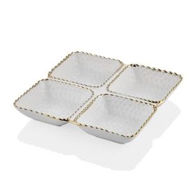 La Medore 1STV-029 Hammered 4'lü White Gold Çerezlik