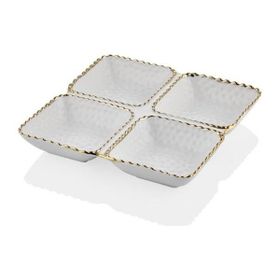 La Medore 1STV-029 Hammered 4'lü White Gold Çerezlik