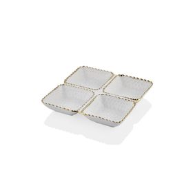 La Medore 1STV-029 Hammered 4'lü White Gold Çerezlik