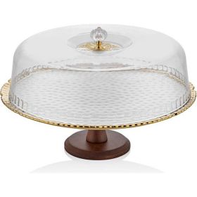 La Medore Hammered White Gold Ayaklı Kek Standı