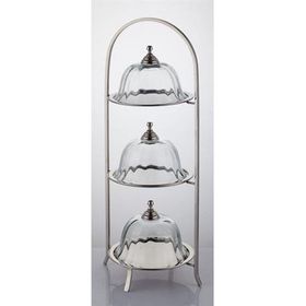 La Medore Kapaklı Yuvarlak 3 Katlı 26x21x62.5 cm Kek Standı