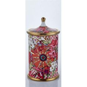 La Medore Lilyum Desenli 15x15x27 cm Large Kavanoz