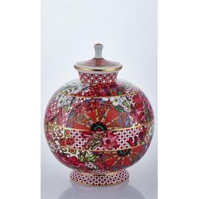 La Medore Lilyum Desenli 5.5 lt 20x20x26 cm Large Tombul Şişe