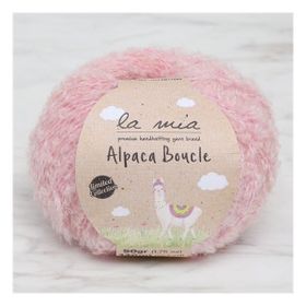 La Mia Alpaca Boucle 34387 L332 50 gr Pembe El Örgü İpi