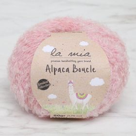 La Mia Alpaca Boucle 34387 L332 50 gr Pembe El Örgü İpi