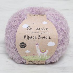 La Mia Alpaca Boucle 34391 L346 50 gr Lila El Örgü İpi