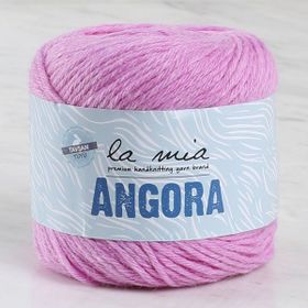 La Mia Angora 33800 L107 50 gr Pembe El Örgü İpi