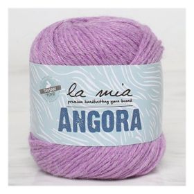 La Mia Angora 33801 L127 50 gr Mor El Örgü İpi