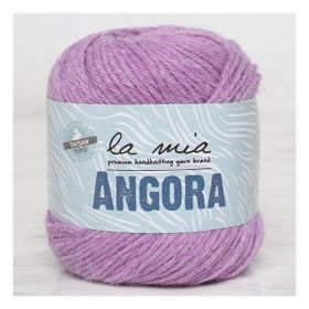 La Mia Angora 33801 L127 50 gr Mor El Örgü İpi