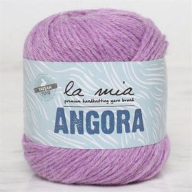 La Mia Angora 33801 L127 50 gr Mor El Örgü İpi
