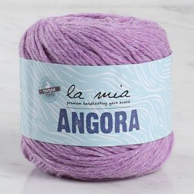 La Mia Angora 33801 L127 50 gr Mor El Örgü İpi