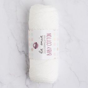 La Mia Baby Cotton 33628 L001 Beyaz El Örgü İpi