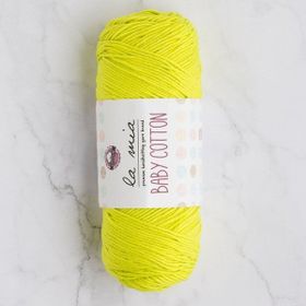 La Mia Baby Cotton 33629 L045 Fosforlu Yeşil El Örgü İpi