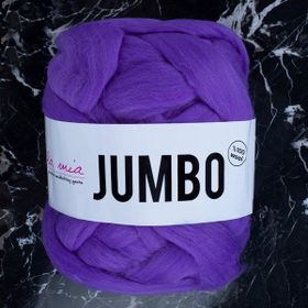 La Mia Jumbo J10 Koyu Mor Dev Yün El Örgü İpi